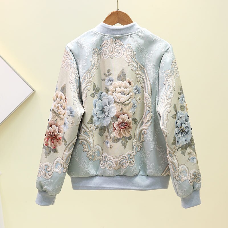 Custom Floral Print Outwear Jacket for Women - Harajuku Style