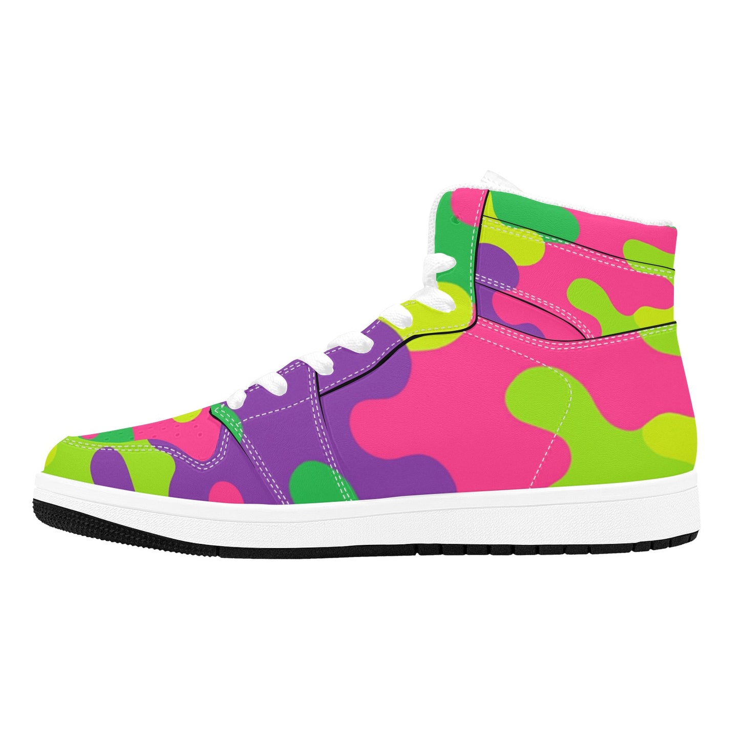 Harajuku Rainbow Camo Men's High Top Sneakers