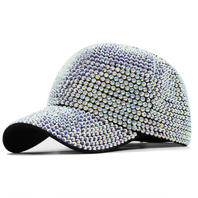 Harajuku Style Luxury Sequined Baseball Cap for Women