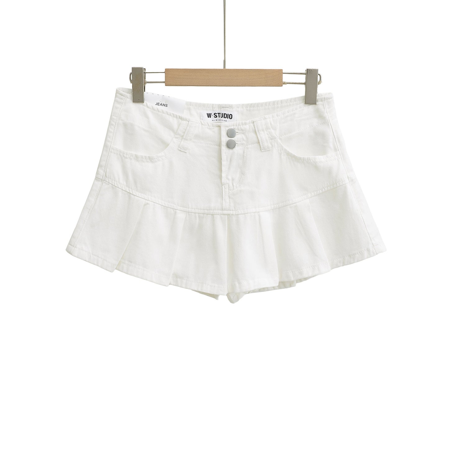 High-Waisted Vintage Denim A-Line Mini Skirt
