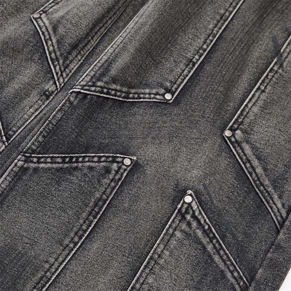 Heavy Distressed Deconstructed Denim Trousers - Harajuku Style