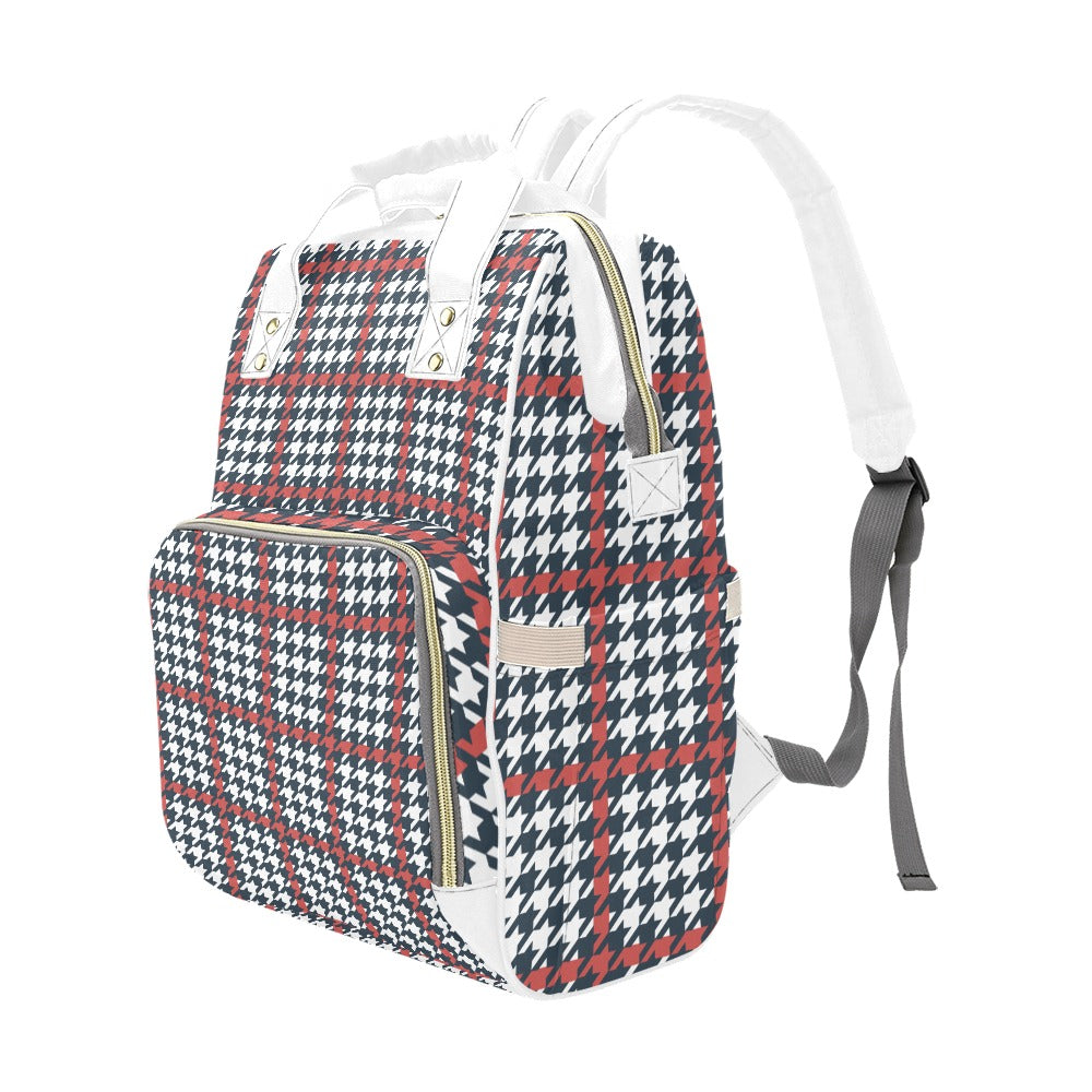 Plaid Pattern Multi-Function Backpack