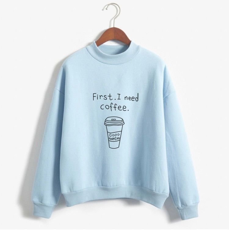 Kawaii I Need Coffee Harajuku Hoodie