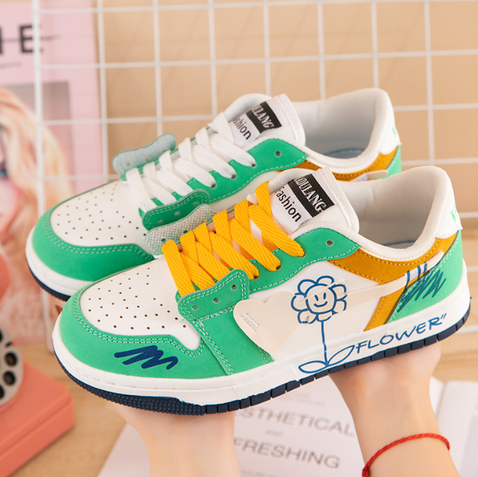 Sunflower Skateboarding Shoes for Harajuku Style