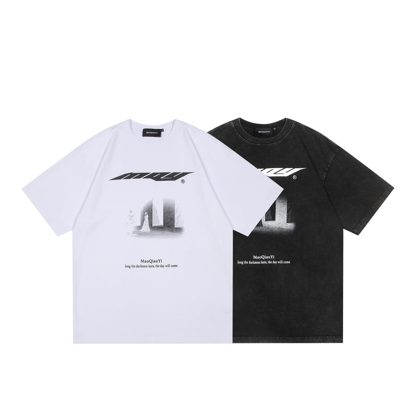 Harajuku Abstract Gradient Print Loose Fit Shirt