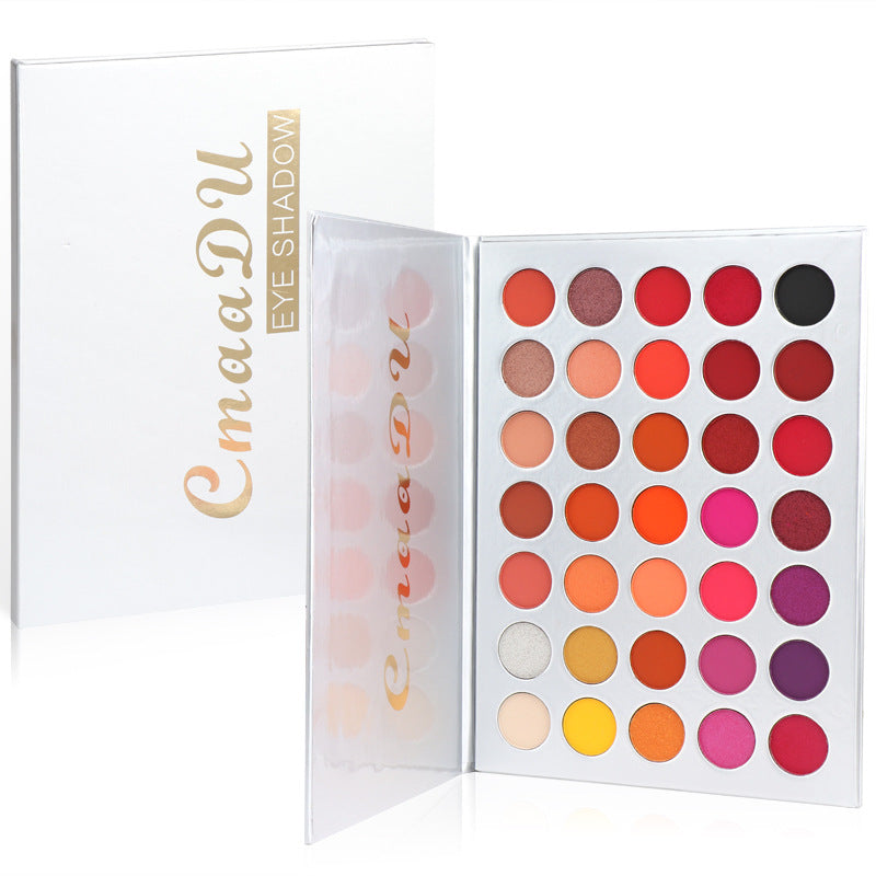 35-Color Matte Eyeshadow Palette - Metal & Waterproof