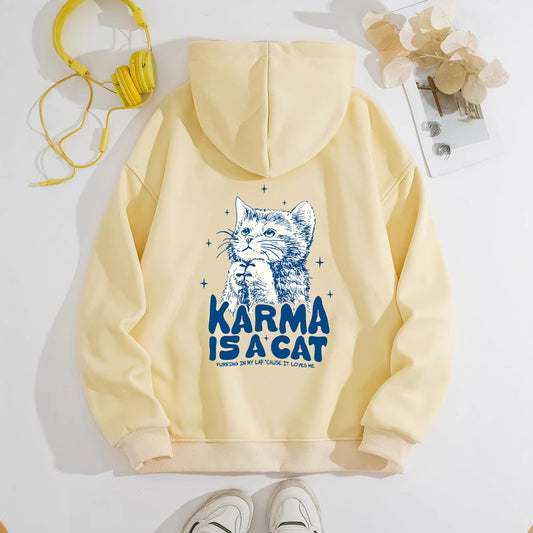 Kangaroo Pocket Hooded Long Sleeve Fleece Hoodie for Cats