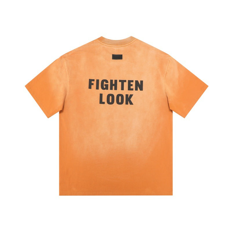Harajuku Style Loose Fit Letter Print Short Sleeve Tee
