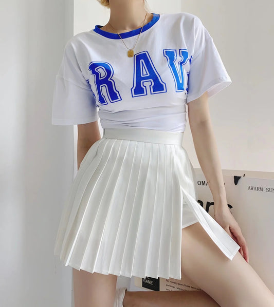 Solid Color High Waisted Women's Skirt