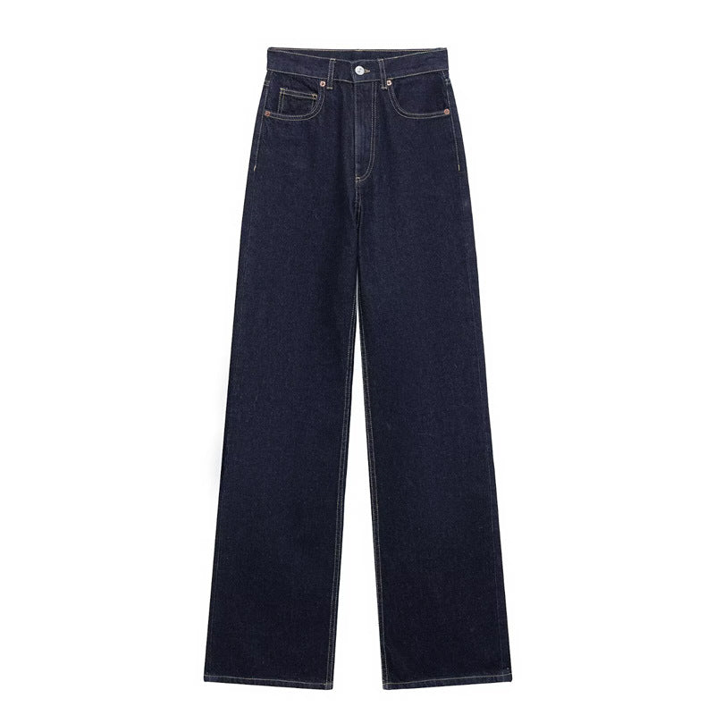Harajuku-Inspired Women's Loose Wide-Leg Denim Pants