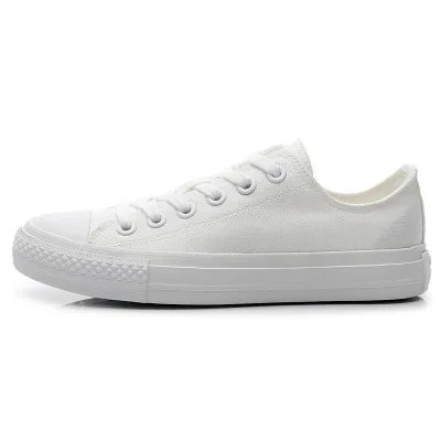 Harajuku Style Canvas Sneakers - Lemon Yellow & Pure White