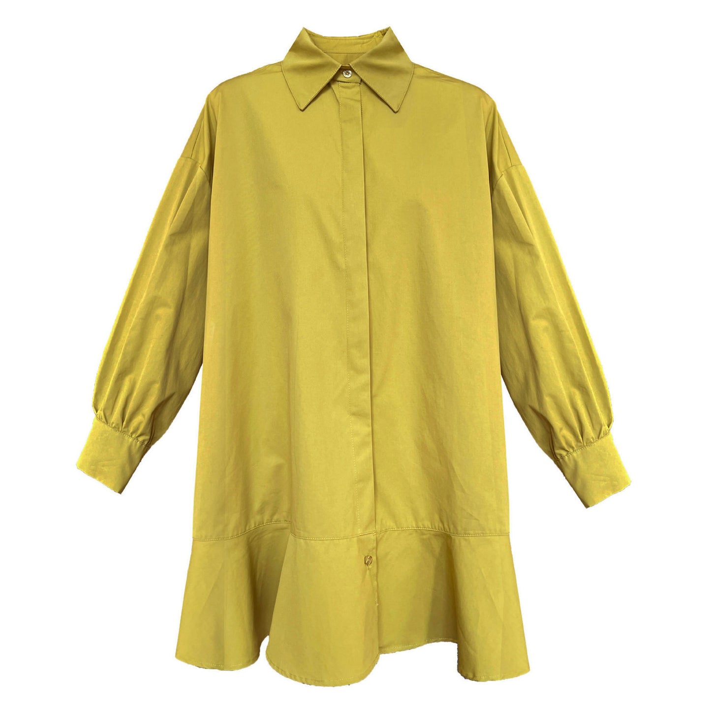 Minimalist Collar Dress with Fish Tail Hem