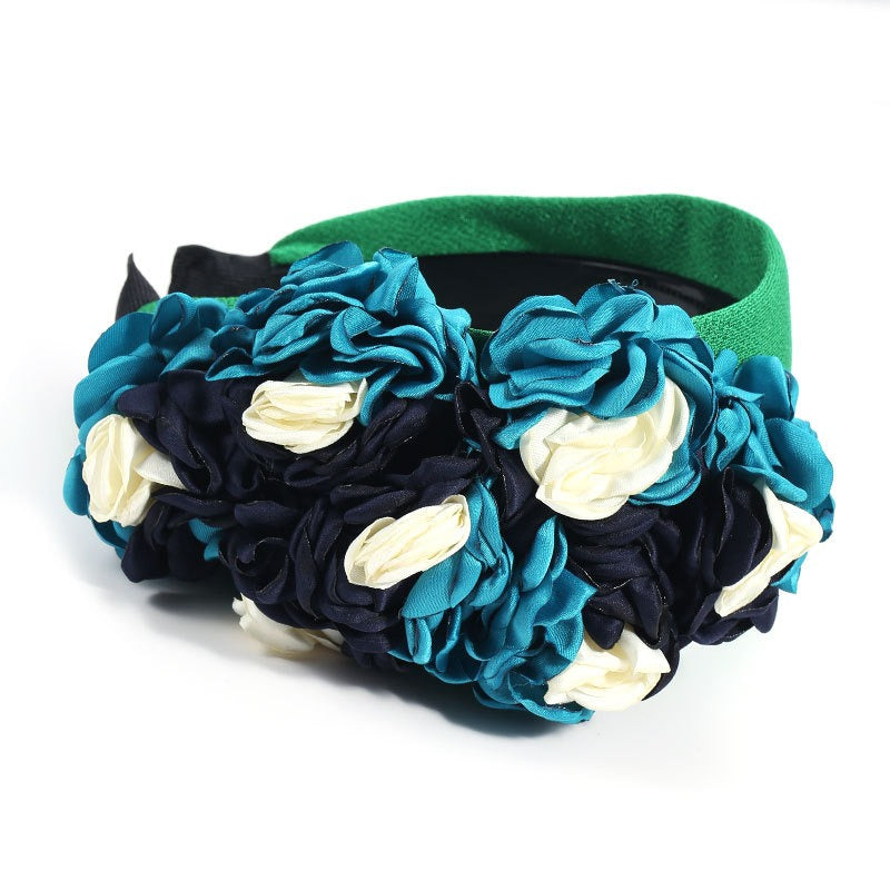 Handmade Fabric Side 3D Flower Headband