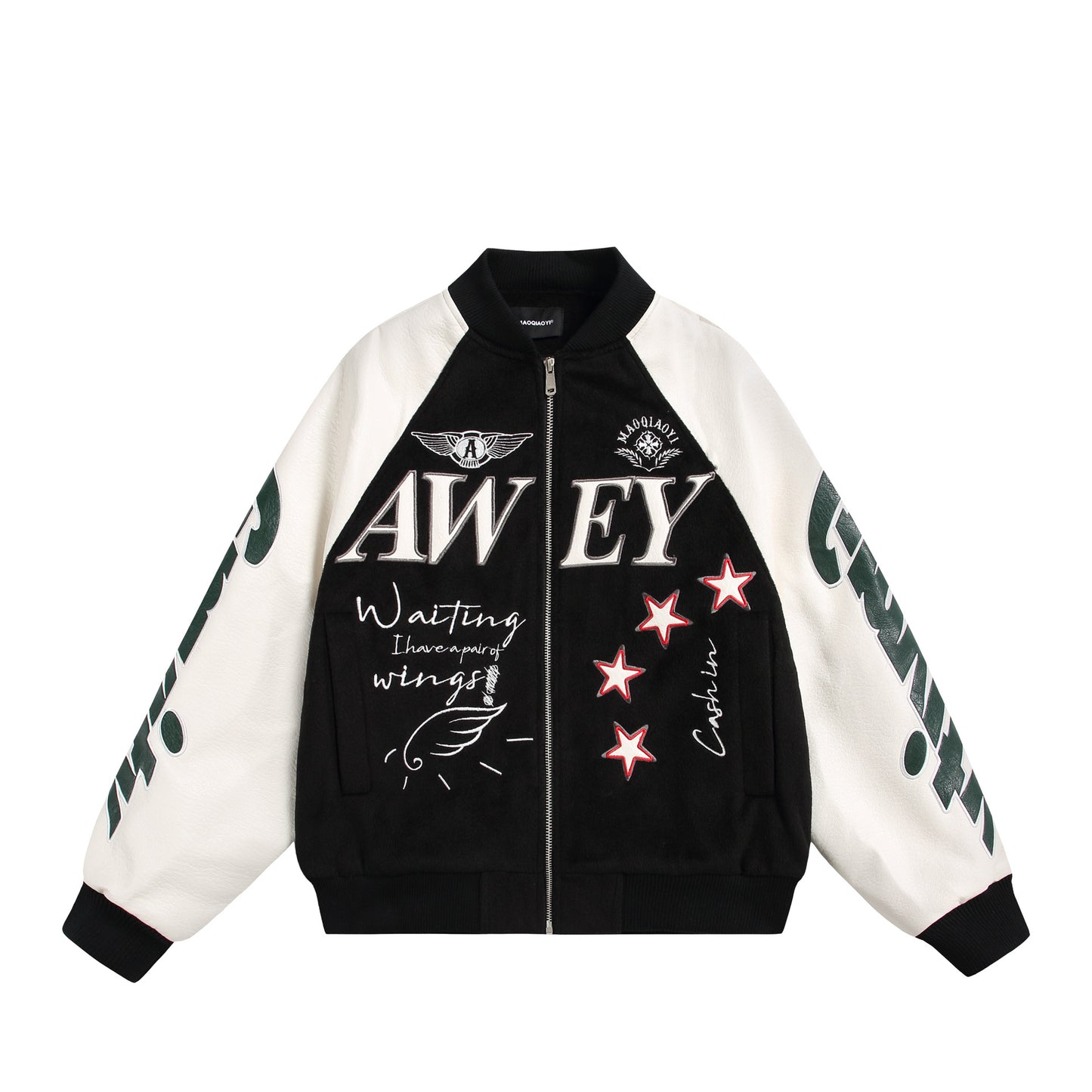 Embroidered Two-in-One Hooded Cotton Jacket