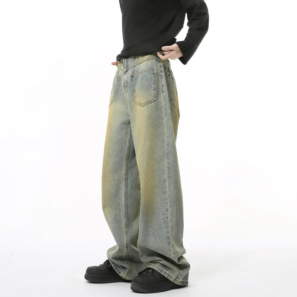 Men's Distressed Backward Jeans - Harajuku Style