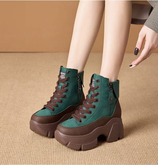 Playful Plush Dad Shoes - Retro  Boots for Women