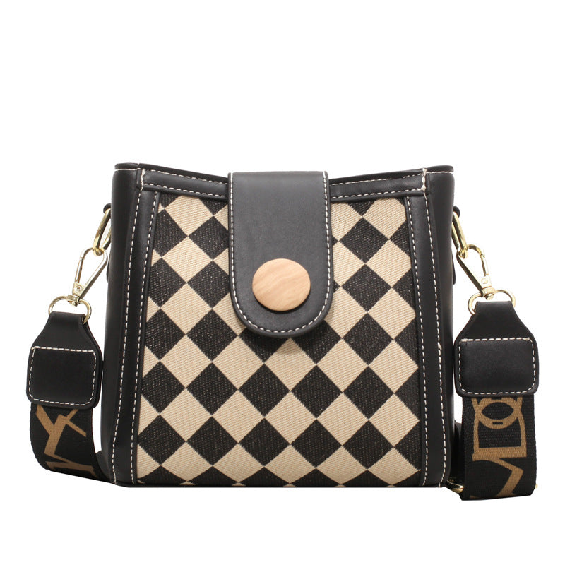 Playful Checkerboard Women's Small Square Messenger Bag