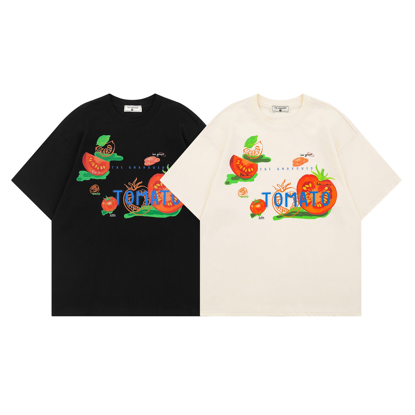 Tomato Print Loose Fit T-Shirt - Harajuku Style