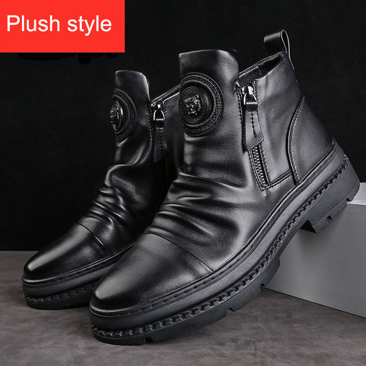 Men's Korean Zipper  Boots - Casual Harajuku Style