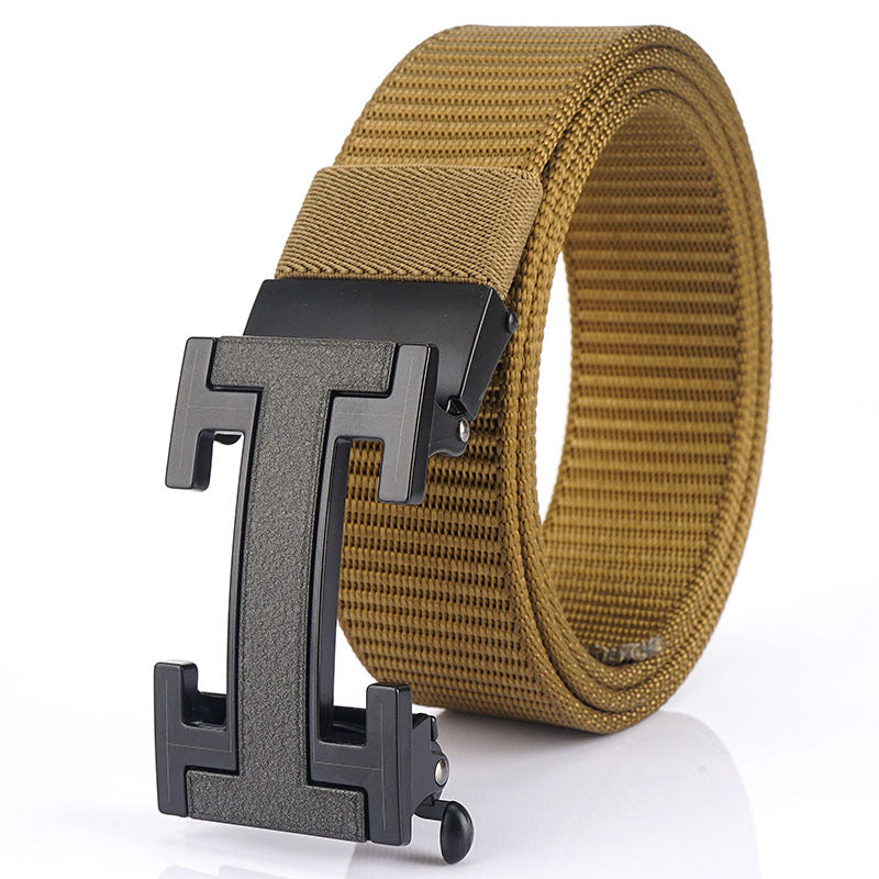 Men's Nylon Automatic Buckle Casual Belt