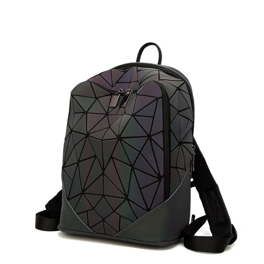 Luminous Irregular Triangle Sequin Backpack - Harajuku Style