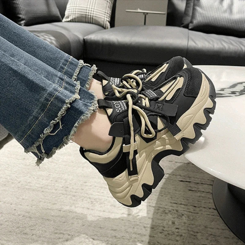 Colorful Ladies Platform Sneakers for Harajuku Style