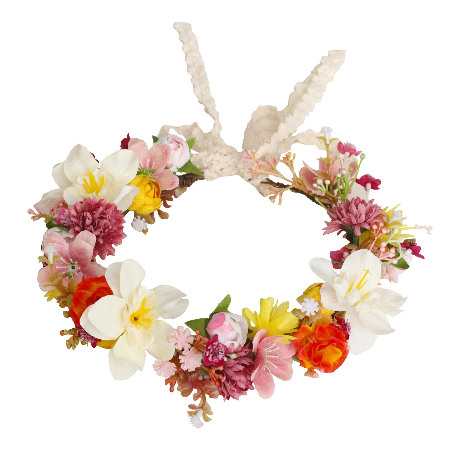 Autumn Flower Wreath Headwear