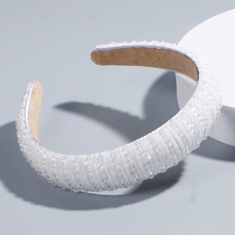 Red Thin Sponge Pearl Headband
