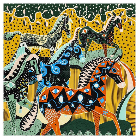 Colored Checkered Horse Twill Shawl - Harajuku Style Scarf