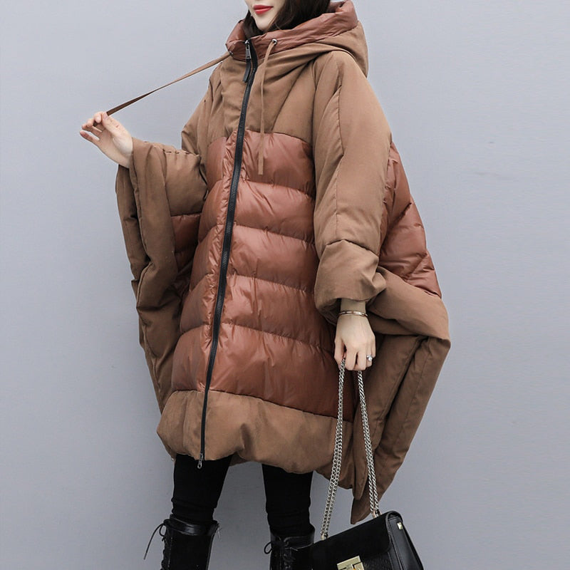 Harajuku Style Women's Thickened Brown Cloak Jacket