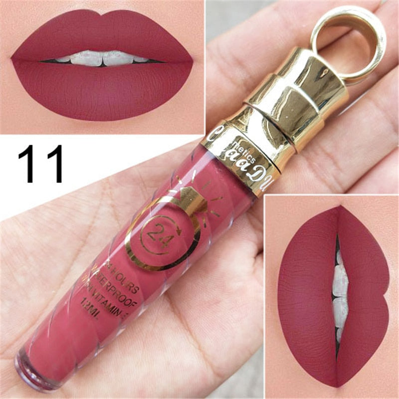 20 Colors Waterproof Long Lasting Matte & Shimmer Lip Gloss