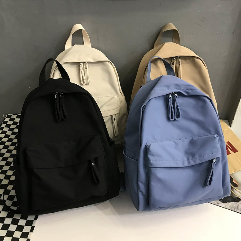 Harajuku Style Anti-Theft Canvas Backpack for Girls