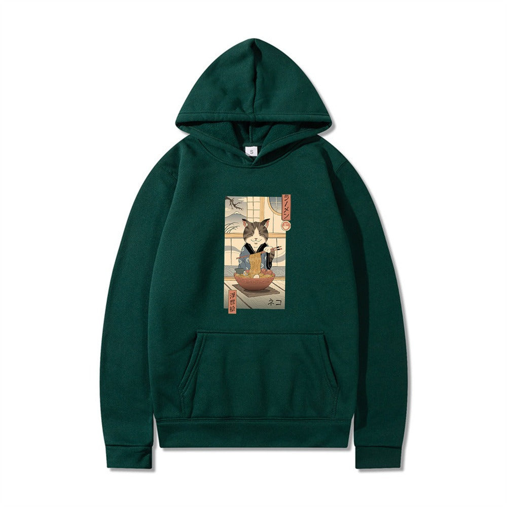 Samurai Cat Harajuku Adventure Hoodie