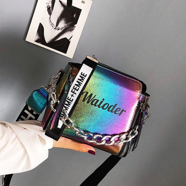 Harajuku Style Women’s Letter Crossbody Bucket Bag