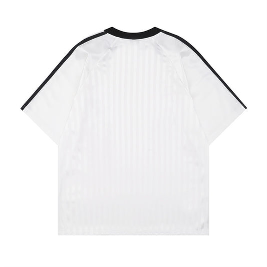 Men's Vertical Stripe Letter Print Sports Jersey