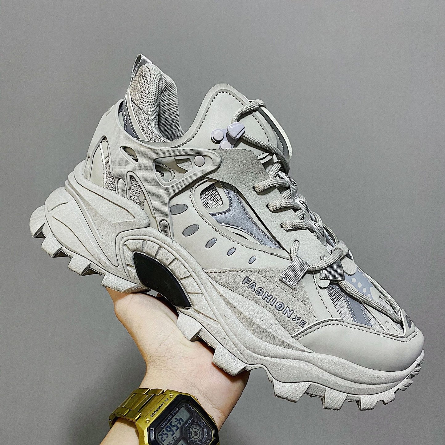 Harajuku Style Men's Luminous Thick Soled Sneakers