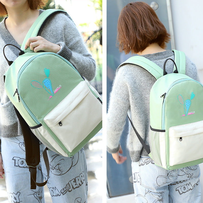 Harajuku Style USB Backpack for Girls - Three-Piece Set