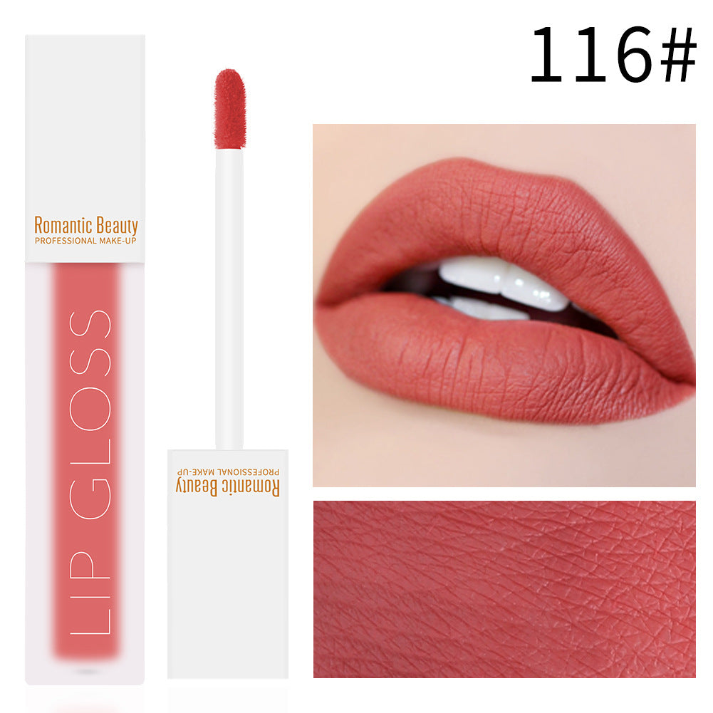 Velvet Matte Lip Glaze – Non-Stick Lip Gloss