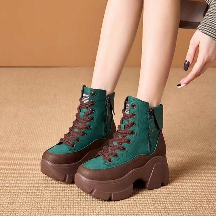 Playful Plush Dad Shoes - Retro Boots for Women