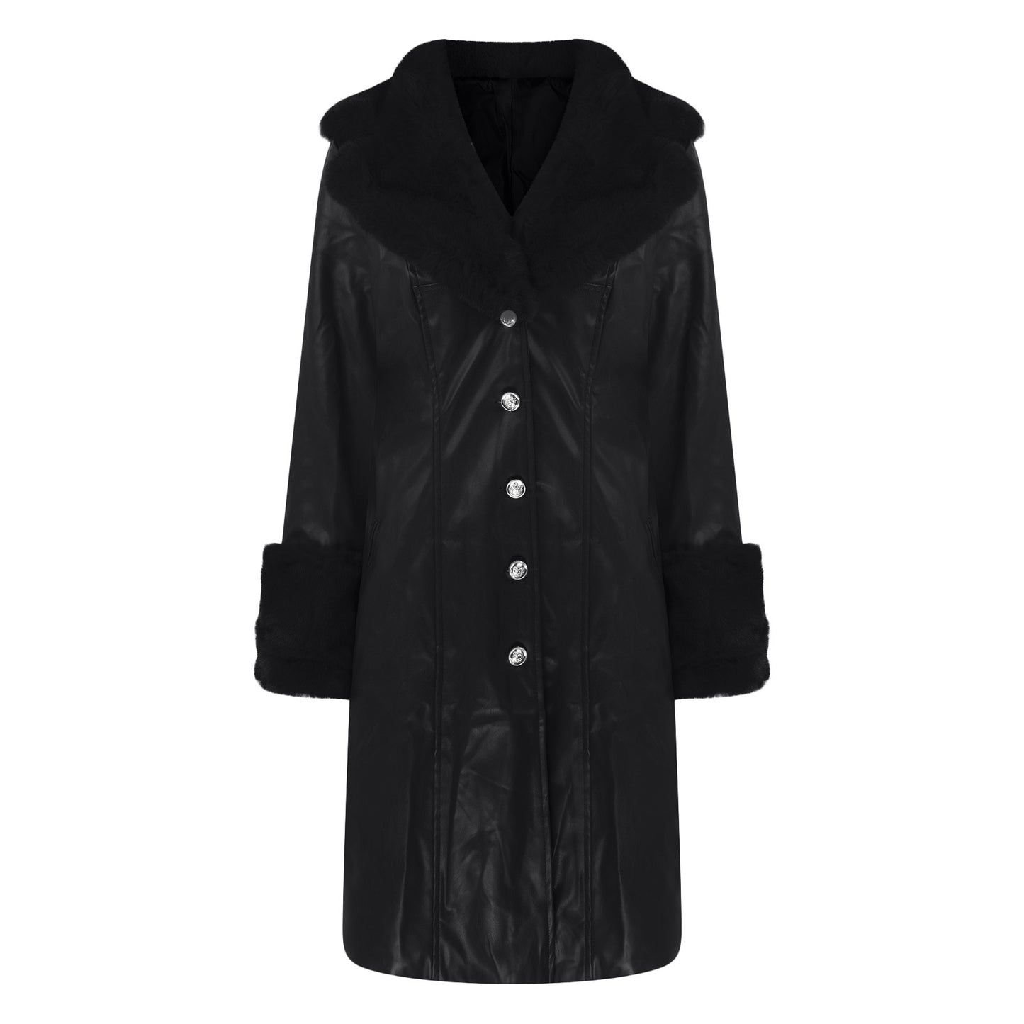 Harajuku Style Large Fur Collar Zipper Coat