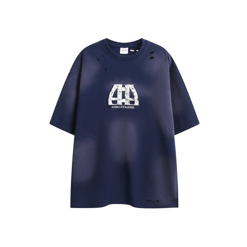 Vintage Distressed Print Loose Fit T-Shirt