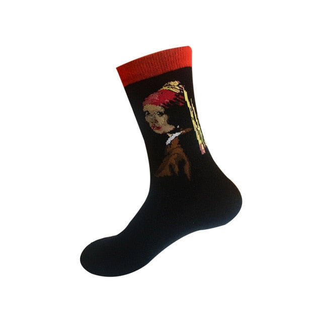 3D Retro Starry Night Art Socks – Unisex Funny Vintage Design