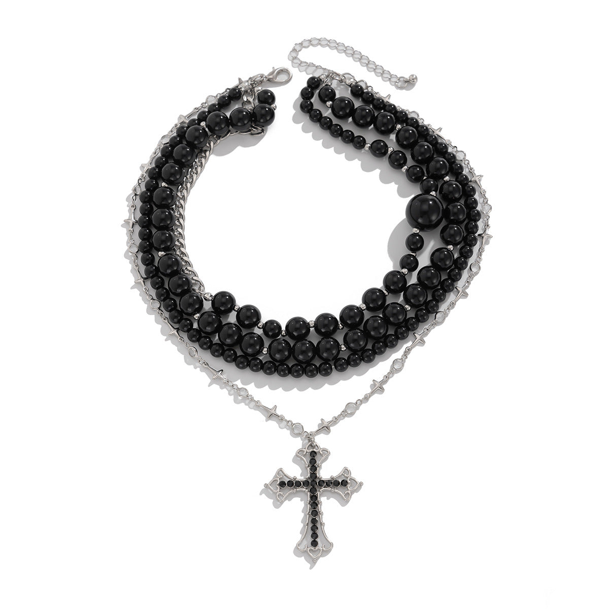 Harajuku-Inspired Dark Style Cross Pendant Necklace