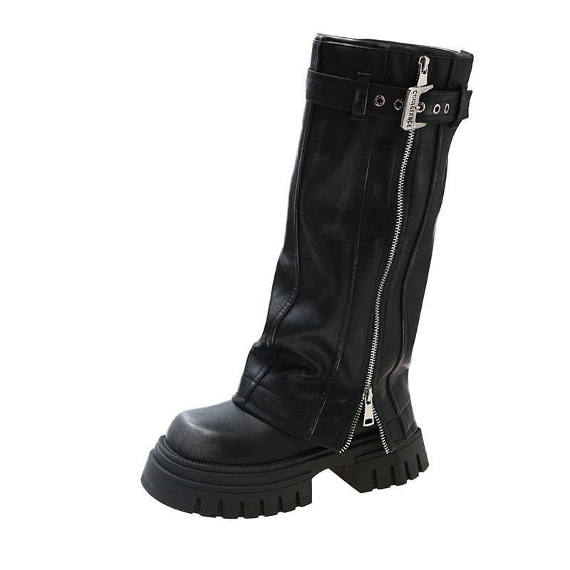 Harajuku Style Knee-High Platform Boots for Women