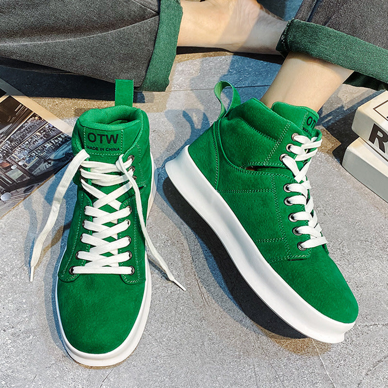 High Top Suede Board Shoes - Harajuku Style