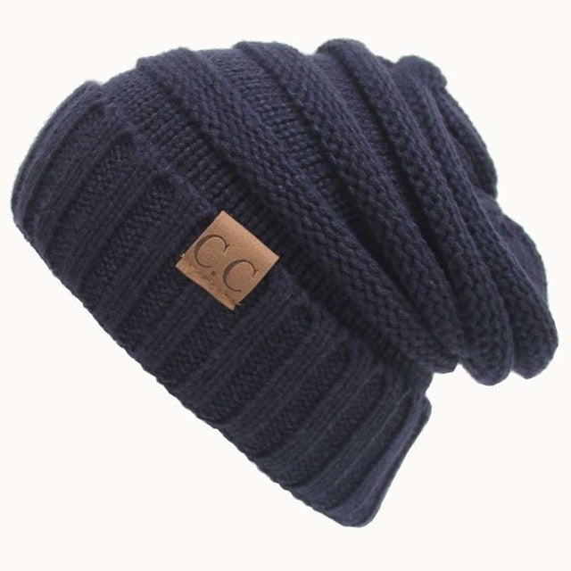 Harajuku Style Knitted Beanie - Unisex Warm Cap