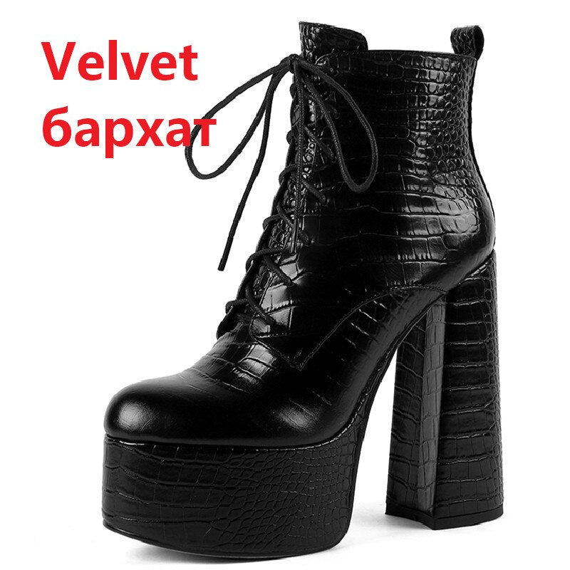 Harajuku Style Genuine Leather Ankle Boots for Women