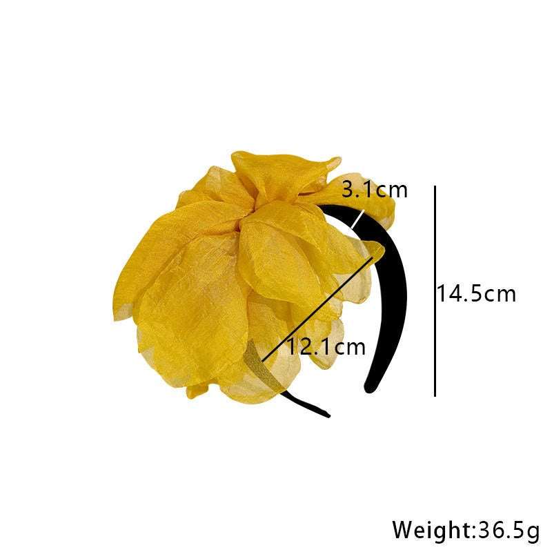 Oversized Handmade Fabric Flower Headband
