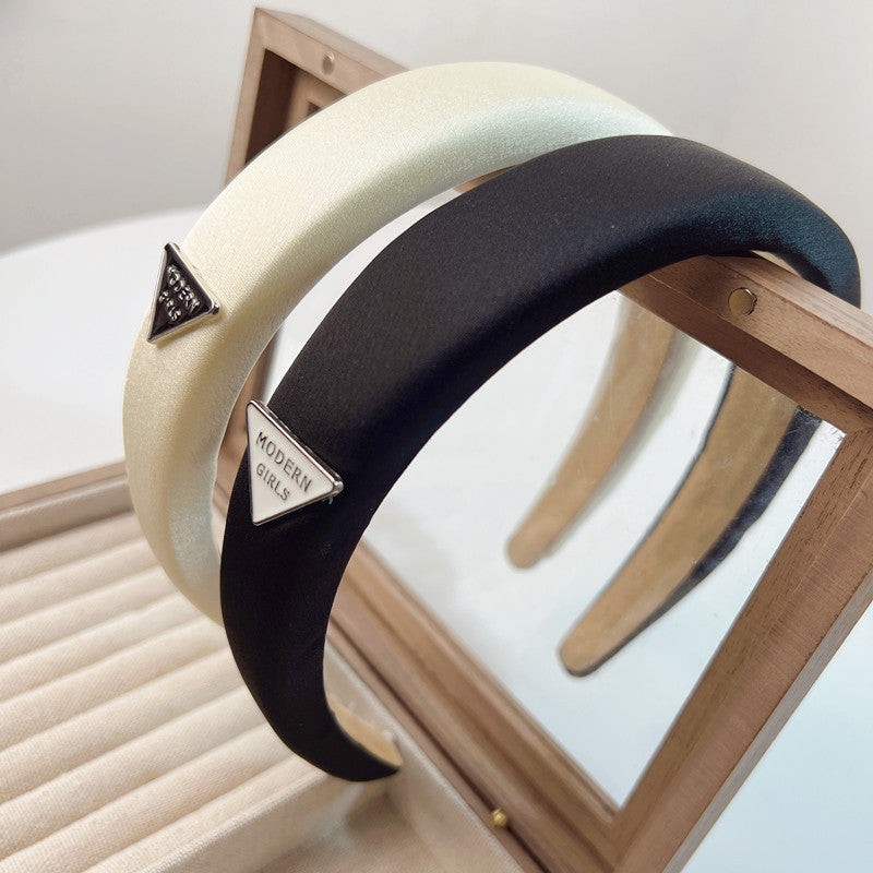 Thick Sponge Triangle Headband - Mercerized Satin