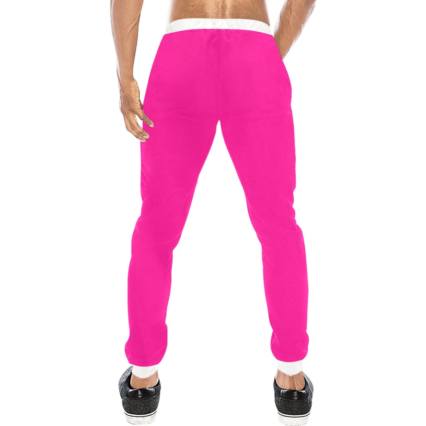 Highlighter Pink Casual Baggy Joggers